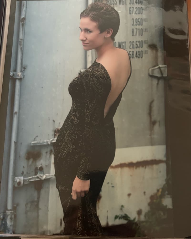 Black/Gold Formal Dress  - Image 2