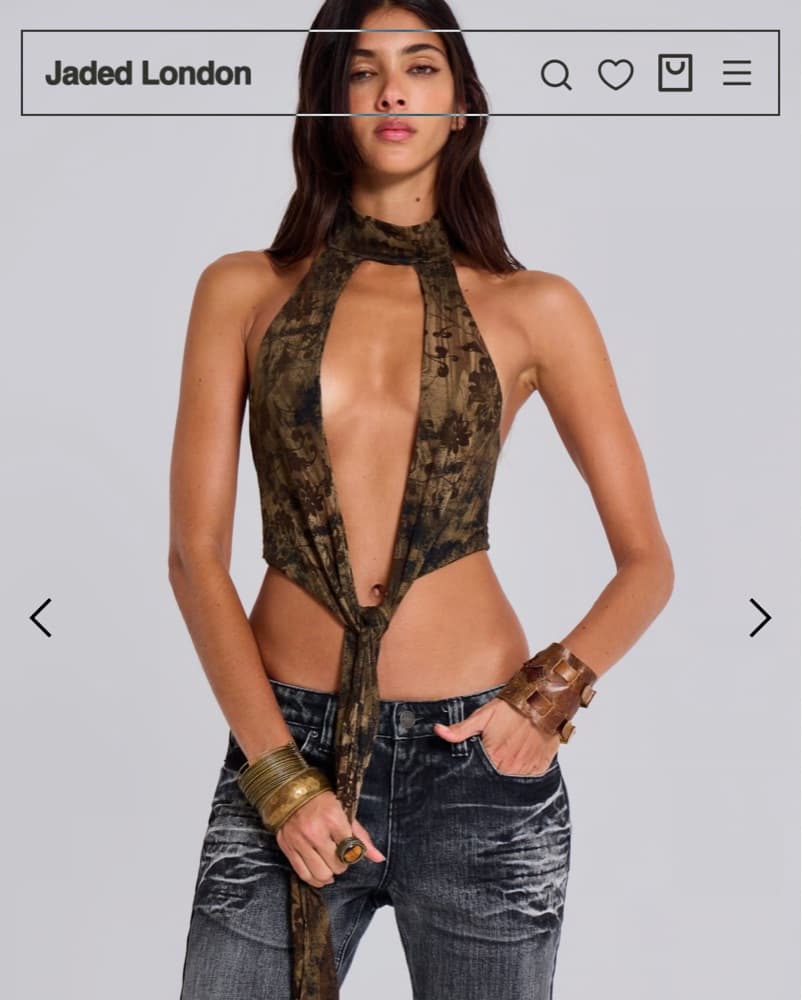 Jaded London Lunae Halter Hoop Top - Image 3