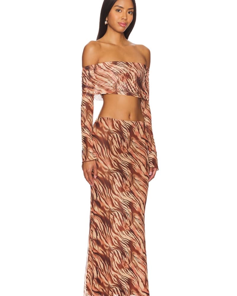Vic Skirt Set Animal Print - Image 3
