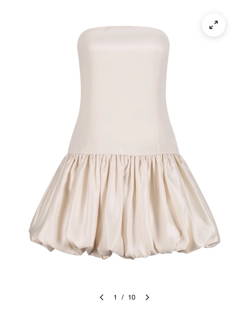 Marlies Grace Grace satin dress in cream - Image 4
