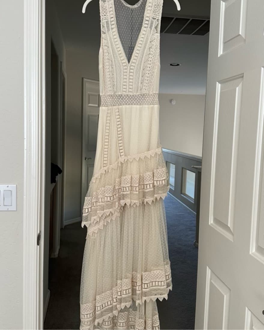 REVOLVE Cream/Natural Valence Lace Maxi - Image 5