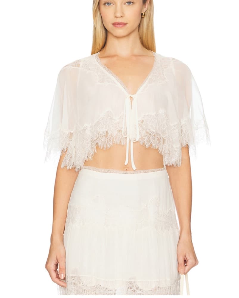 Love Shack Fancy Lace Skirt + Tank Top - Image 1