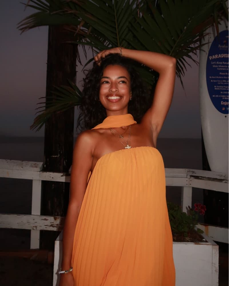 Orange Mini Halter Dress  - Image 1