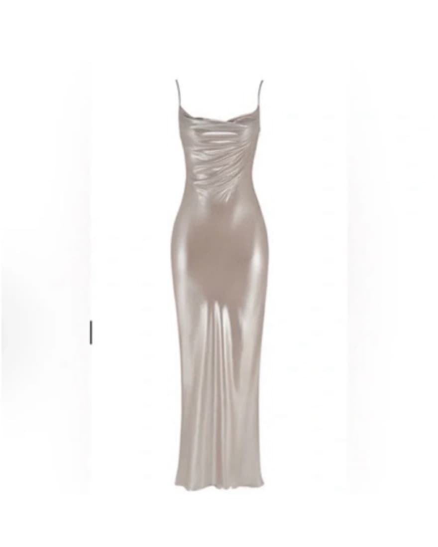 House of CB Leia Champagne Shimmer Maxi - Image 1