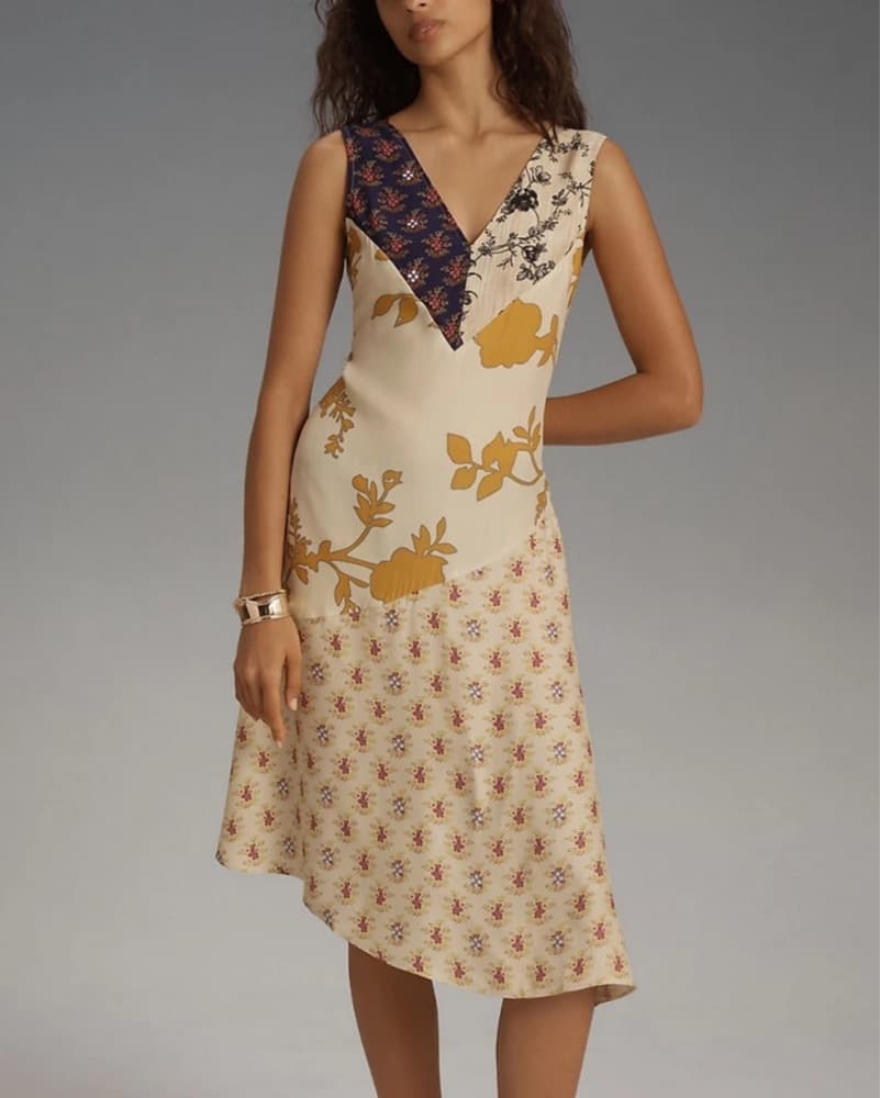  Anthro Floral Midi Dress - Image 1