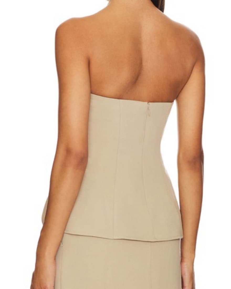 Idalia Tube Top in Taupe Sand - Image 3
