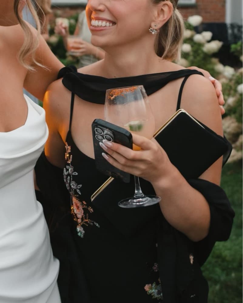 Vintage Black Beaded Chiffon Dress - Image 2