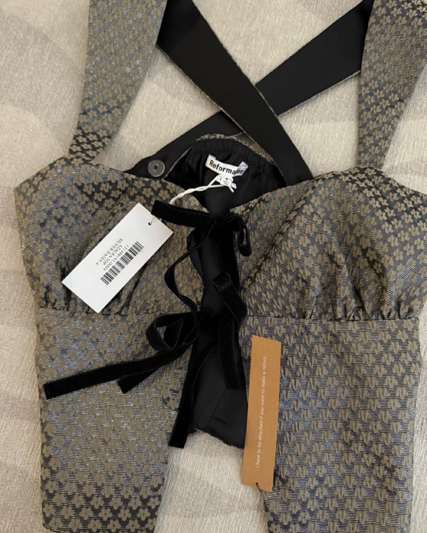 NWT Reformation Azalea Tie-Front Top - Image 3