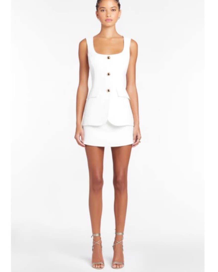 Amanda Uprichard Kya Romper Ivory - Image 3