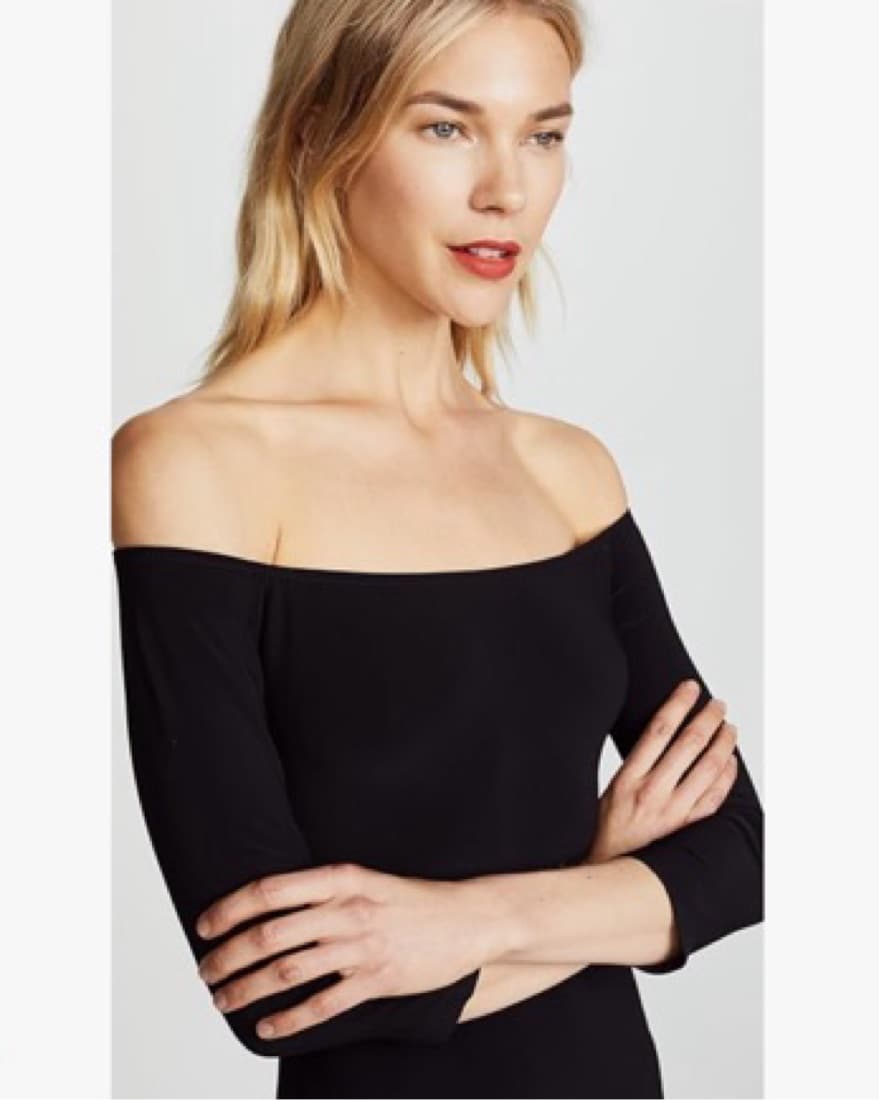 Norma Kamali Black Off The Shoulder Gown - Image 4