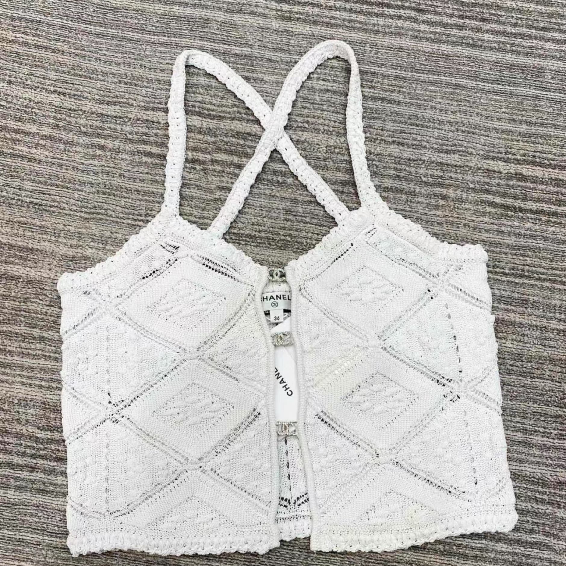 chanel lace sheer top - Image 3