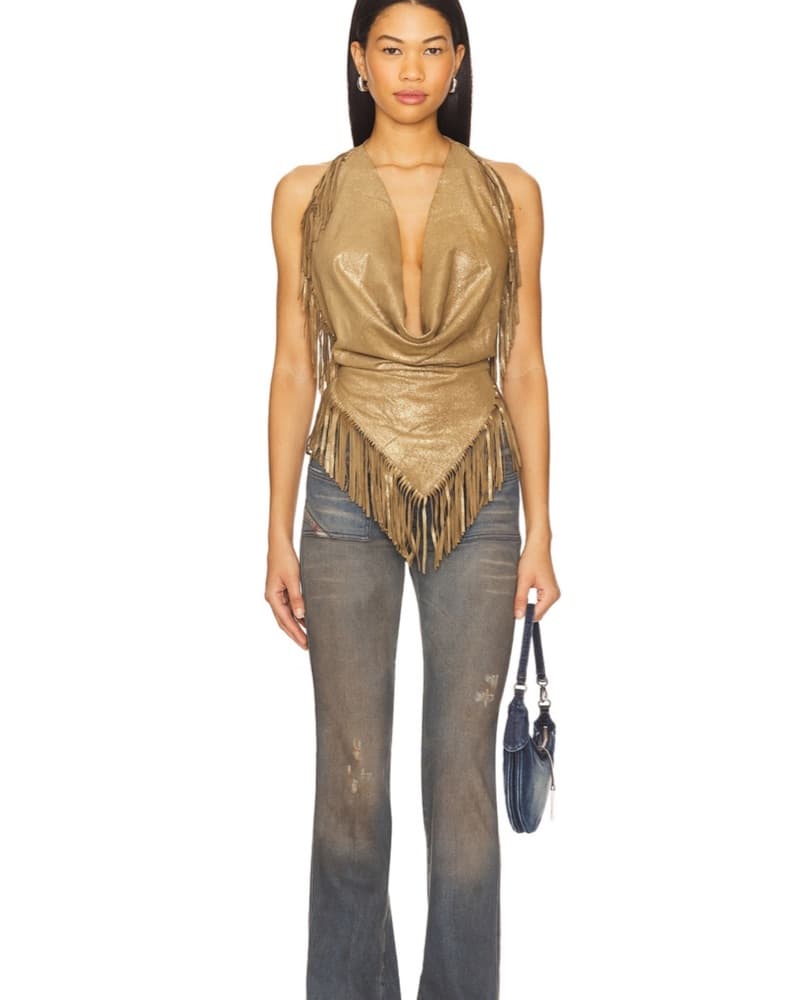 Understated Leather Halter Top - Image 4