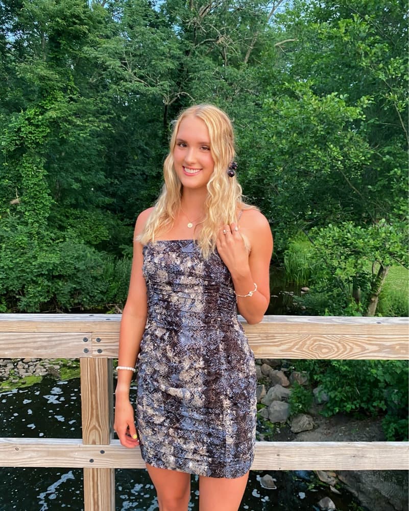 JOA multi Color Sinched Mini Dress - Image 2