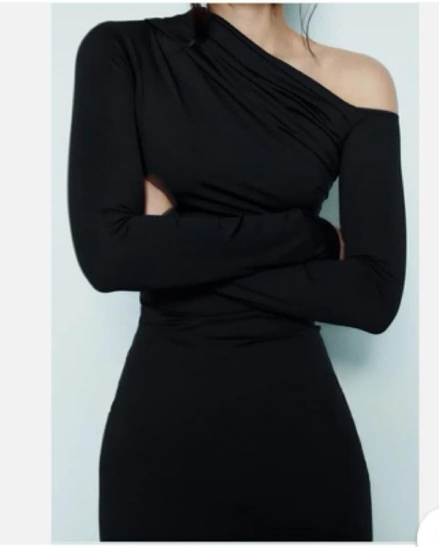 Zara ASYMMETRIC POLYAMIDE DRESS  - Image 5