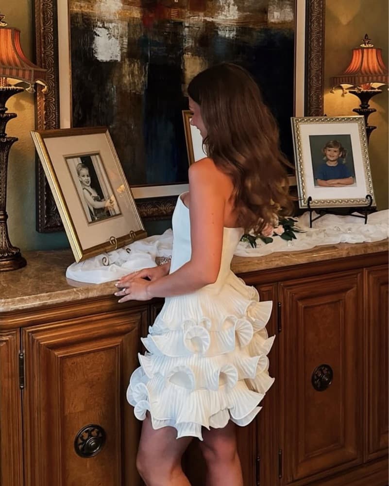 Delfi Collective White Strapless Dress - Image 2