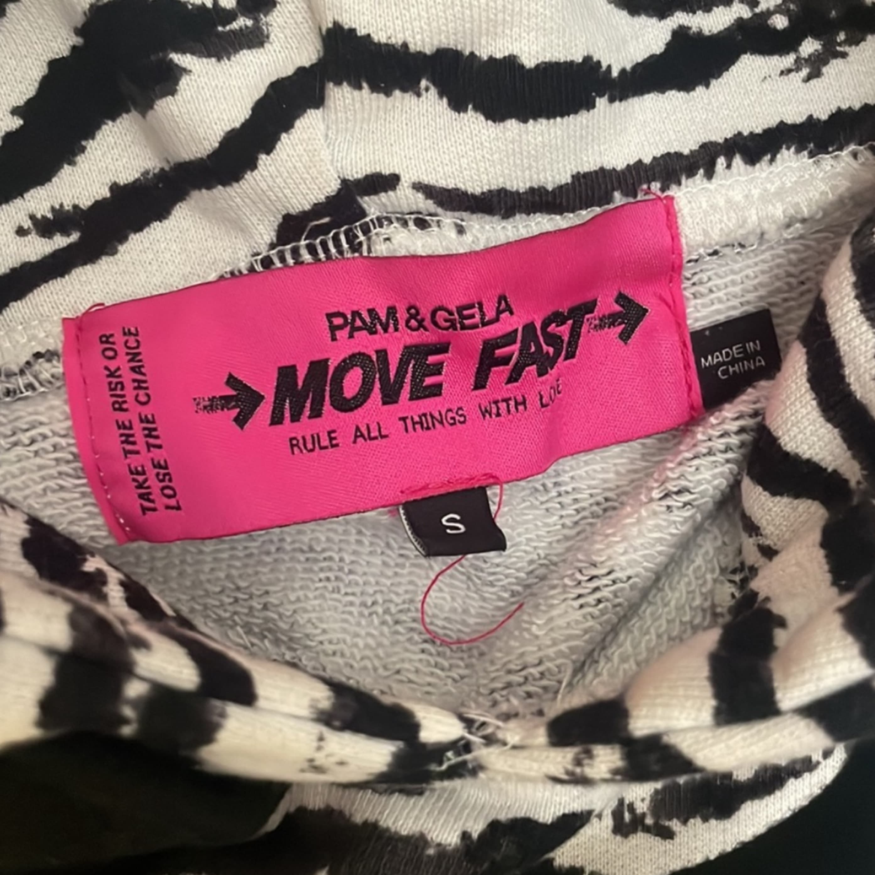 Pam & Gela printed hoodie size small - Image 2
