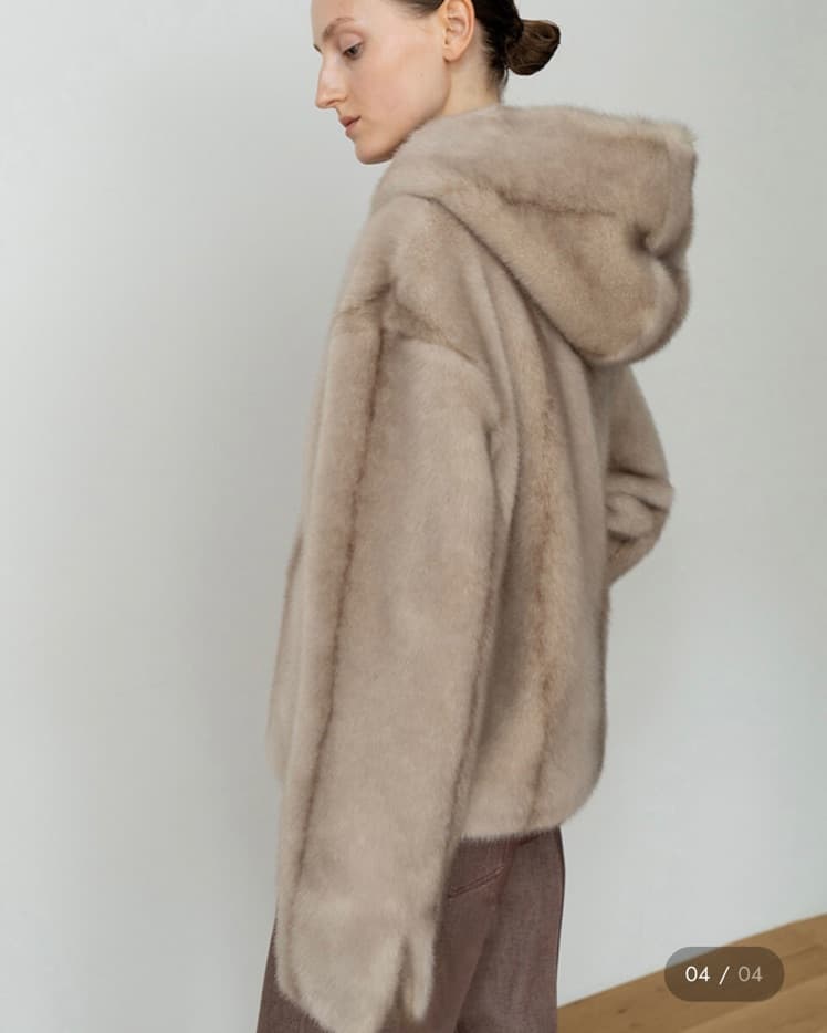 Faux Fur hooded coat - Image 1