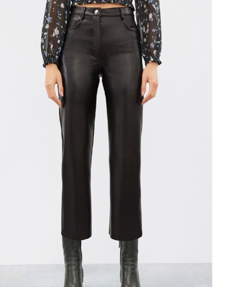 Aritzia Melina Cropped Leather Pant - Image 2