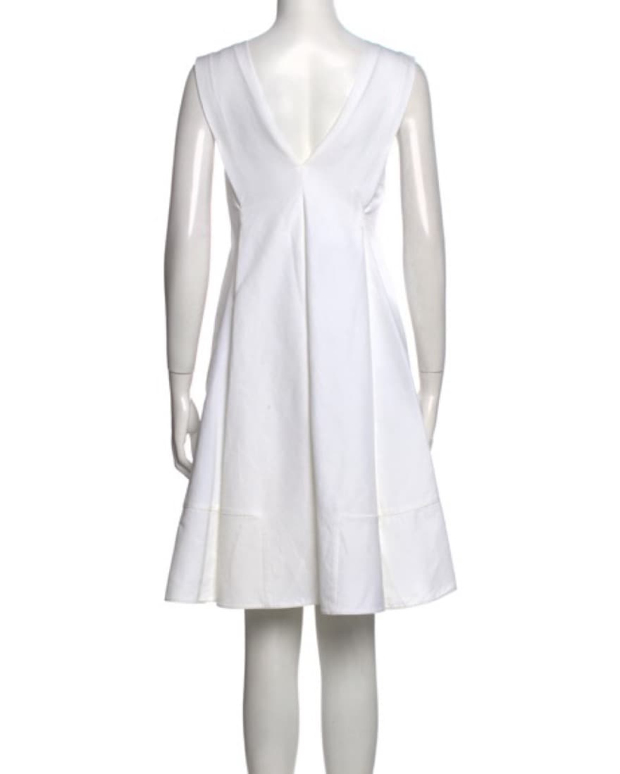 Marni White V-length Dress - Image 3