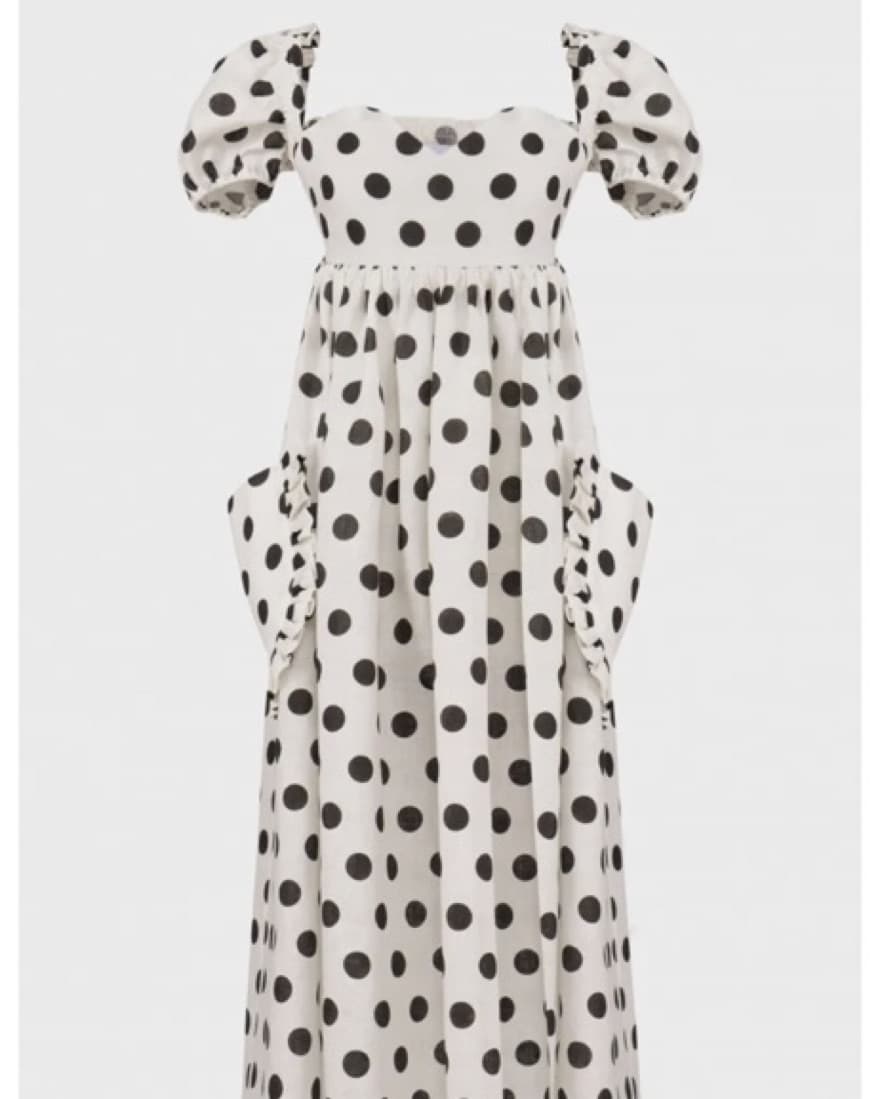Sleeper Picnic Linen Dress - Polka Dots  - Image 3