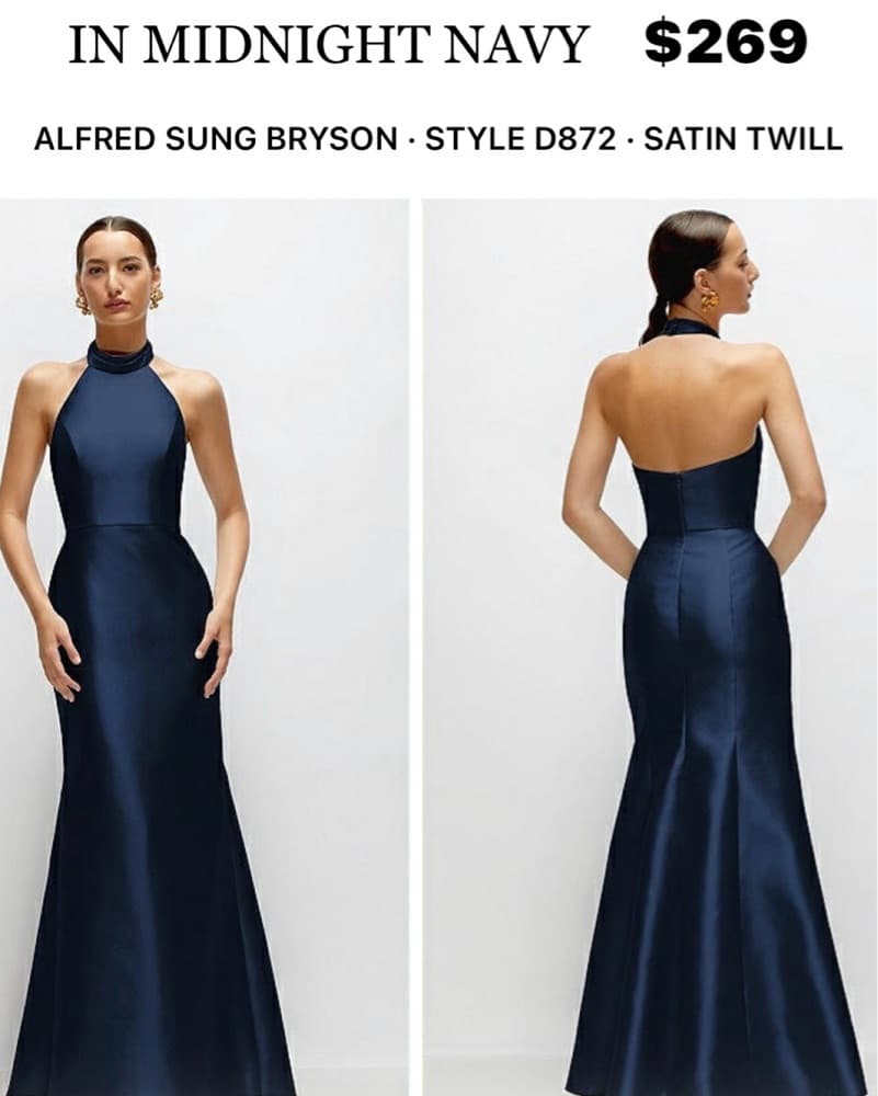 High neck trumpet gown In “Cognac” - Image 3