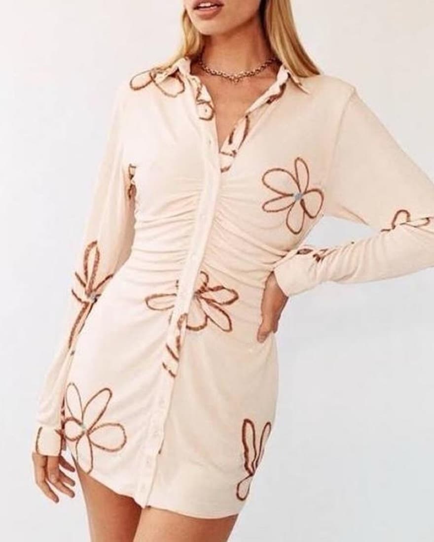 With Jean  Flower Dress - Image 1