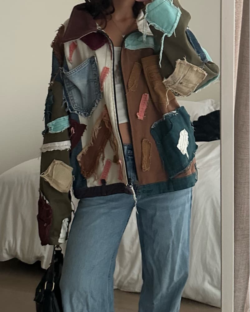 Patcwork Denim Jacket - Image 1