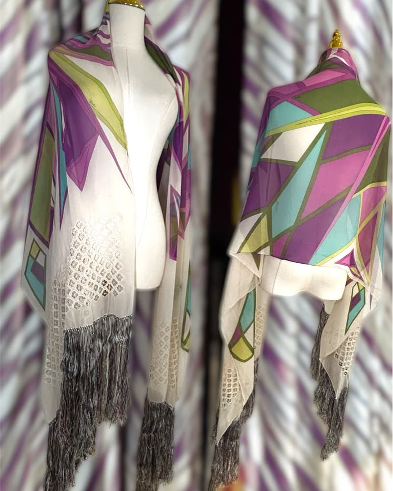 Authentic Pucci Geometric Shawl - Image 1