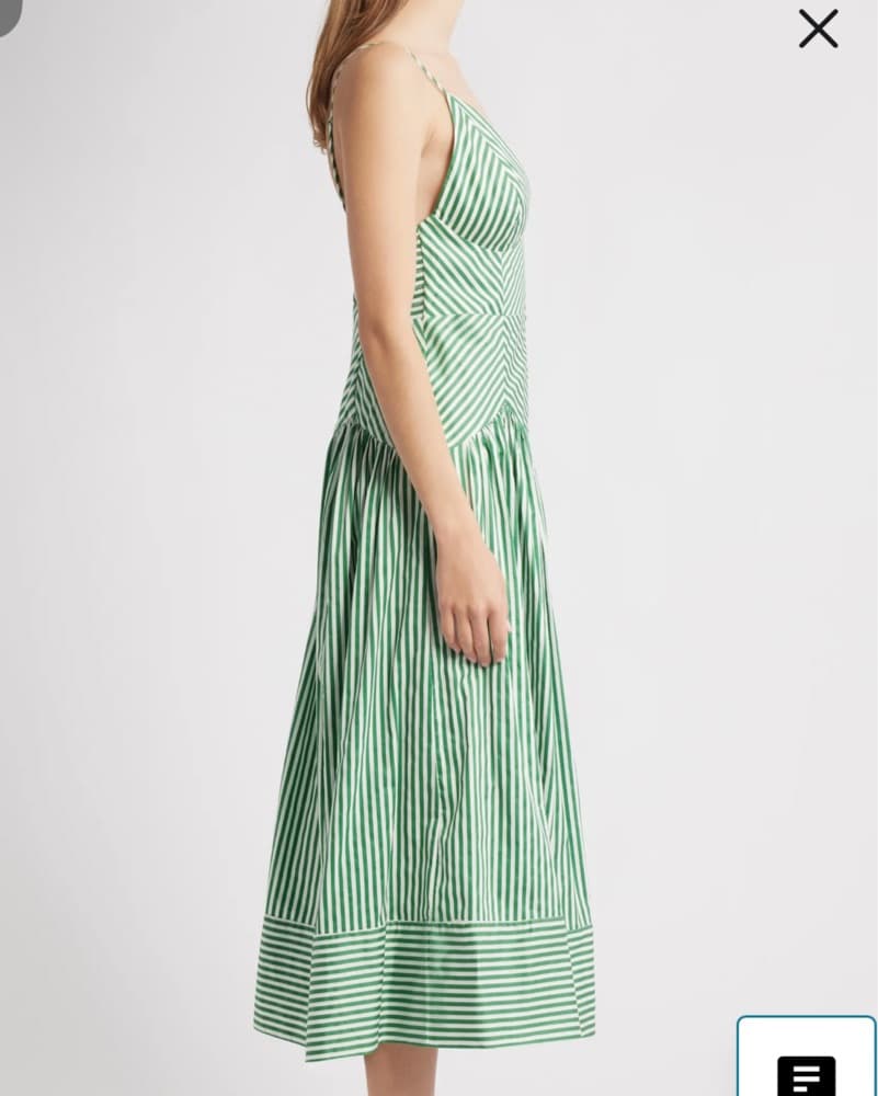 FARM RIO Striped Sleeveless Midi-Dress - Image 3
