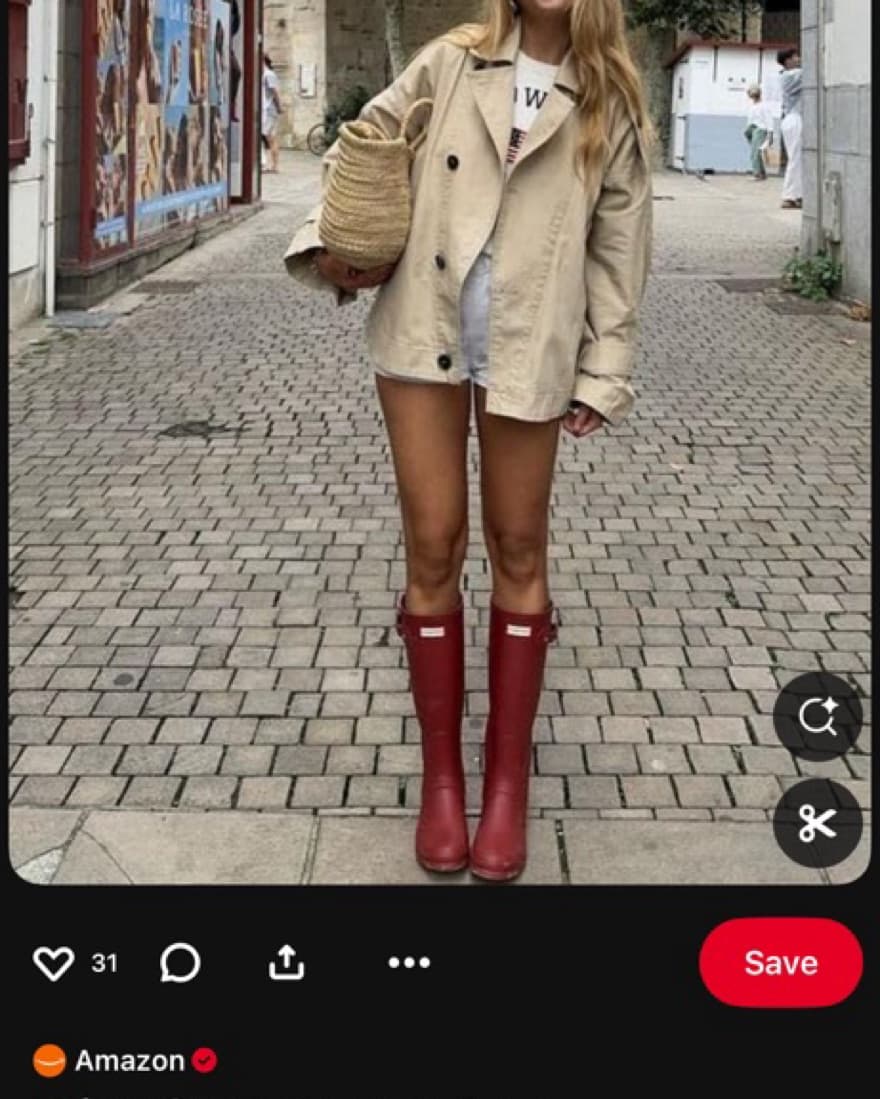 Red Matte Hunter Rain Boots - Image 5