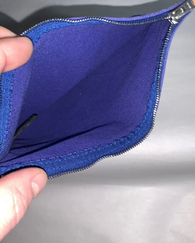 HERMÈS blue cotton CLUTCH - Image 2