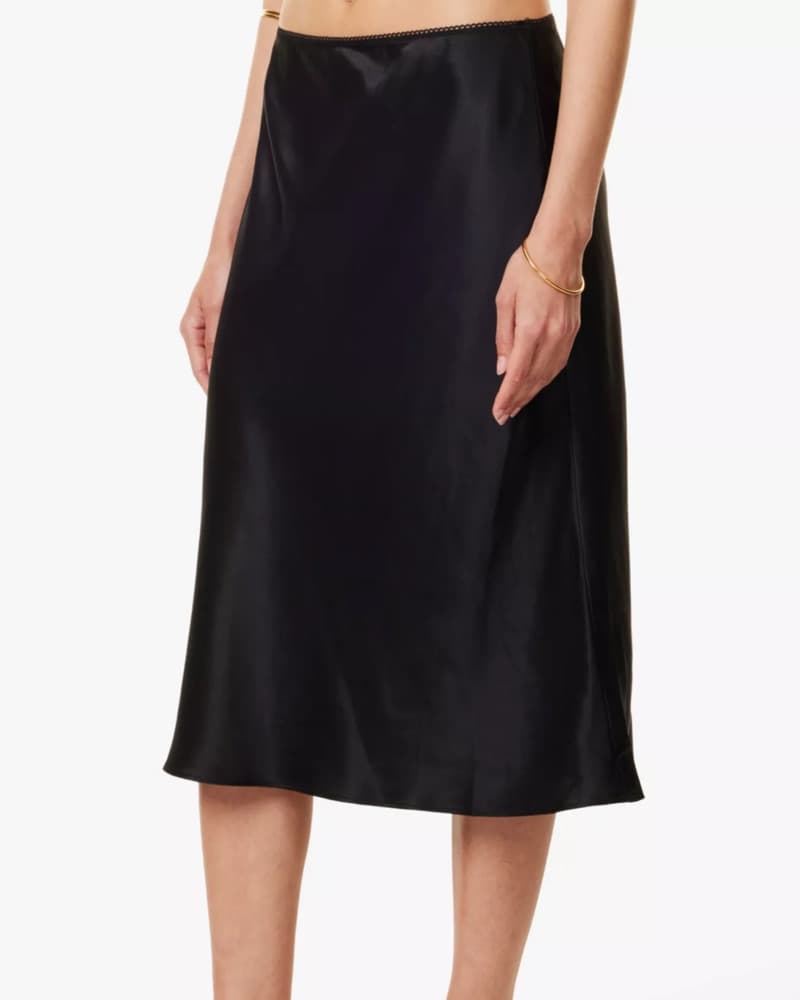 Reformation Silk Black Skirt  - Image 2