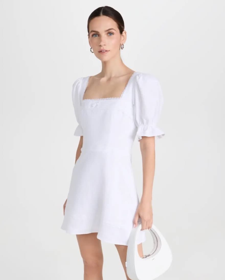 Reformation White Linen Dress  - Image 1