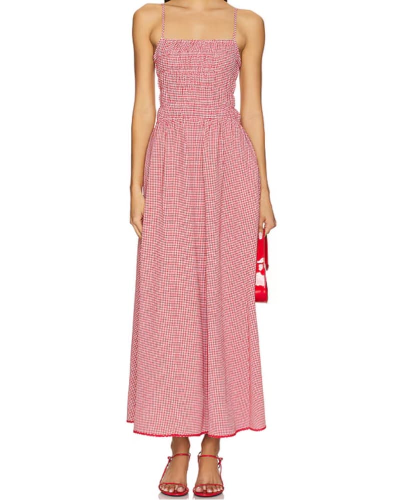 Solid & Striped Red Gingham Dress - Image 1