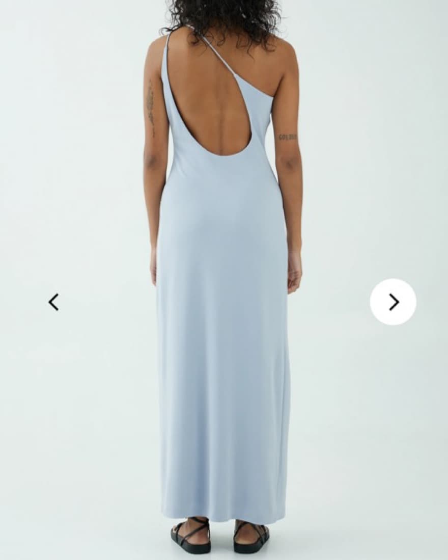 blue one shoulder maxi dress -third form - Image 3