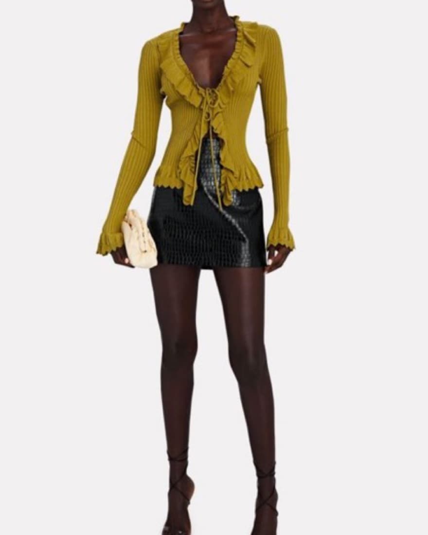Intermix  Black Yana Faux Leather Mini  - Image 2