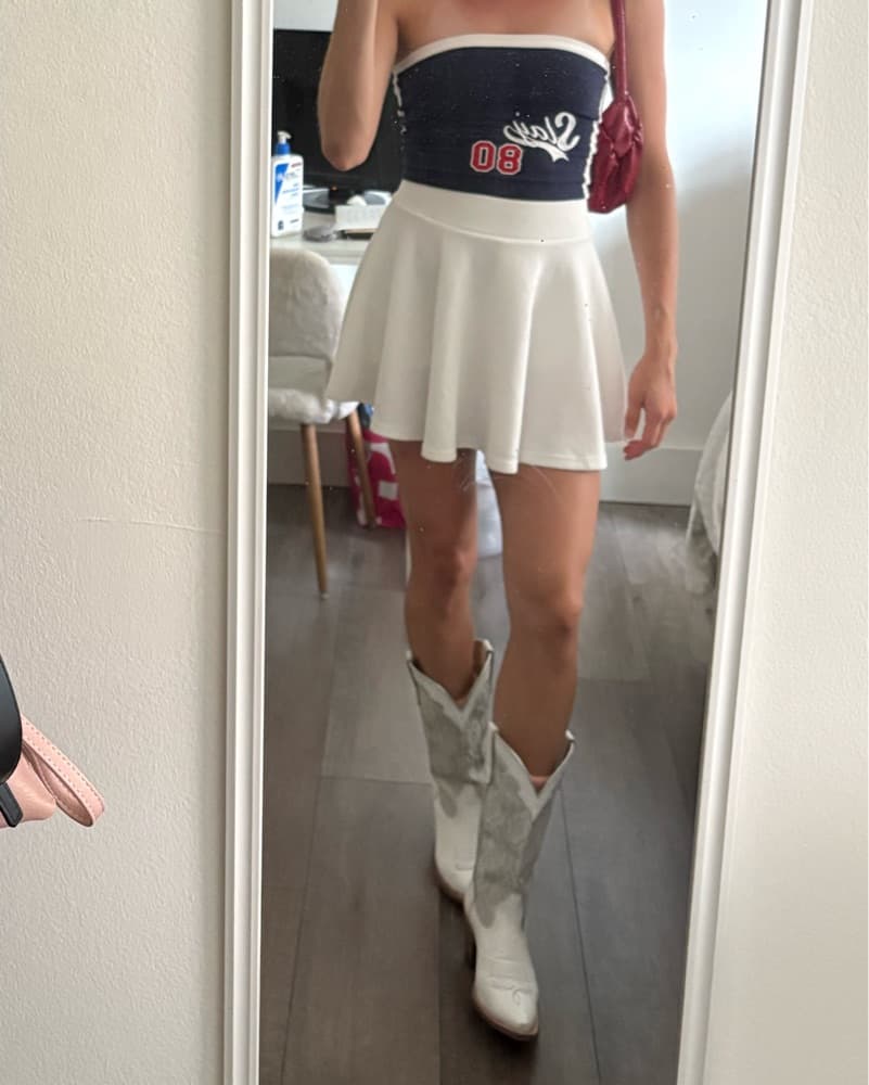 Stylish Werena White Skirt  - Image 2