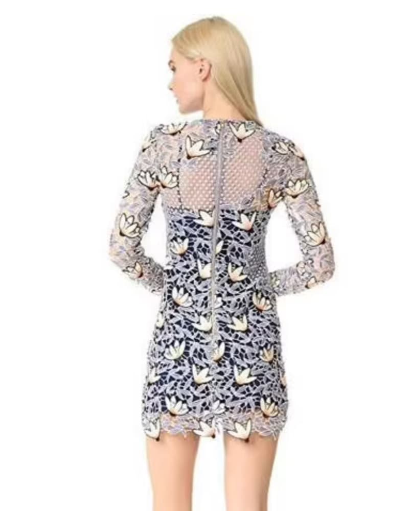Self Portait Lace Long Sleeve Dress - Image 2