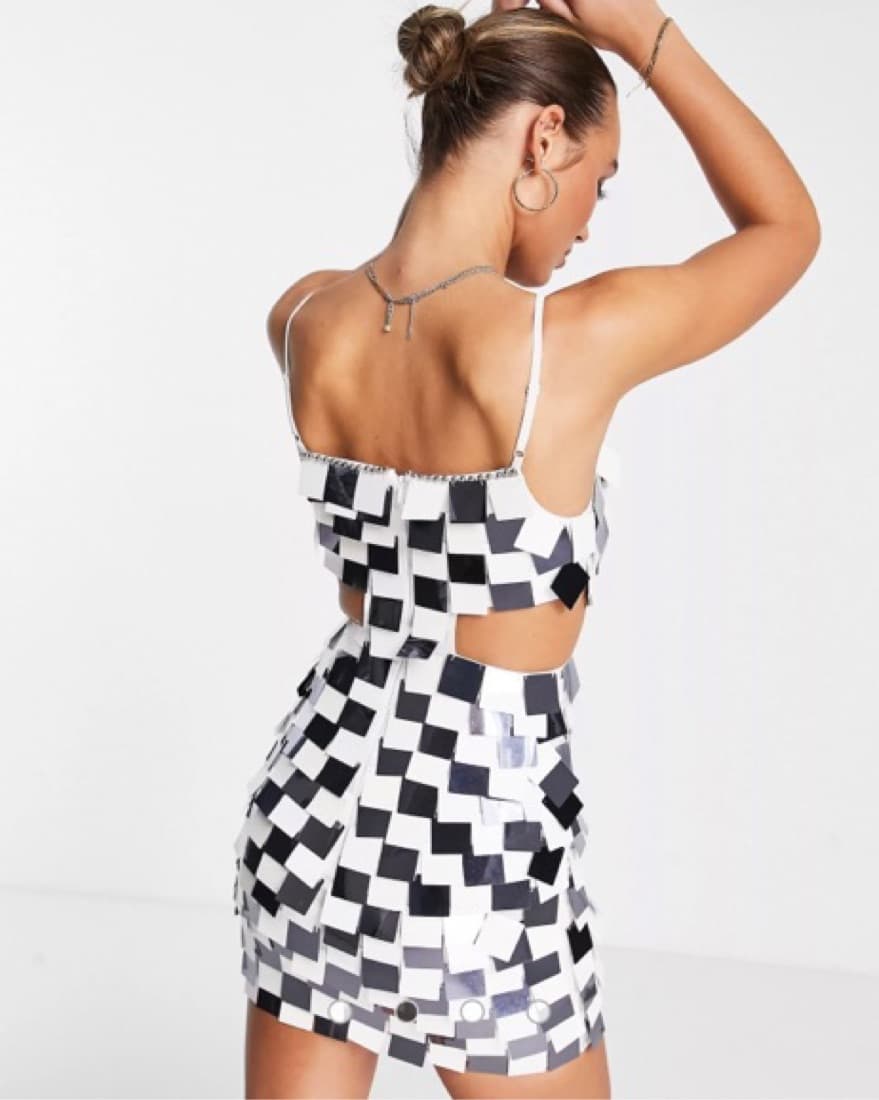 ASOS Checkered Card Dress - Image 2