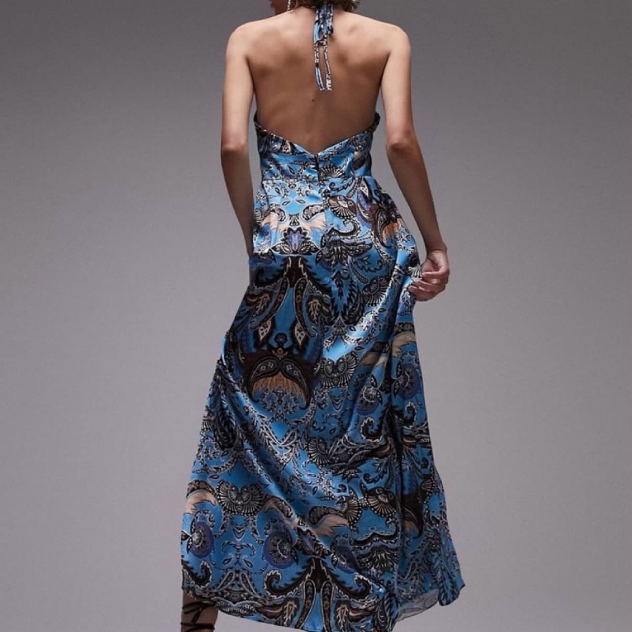 TopShop Blue Halter Dress - Image 3