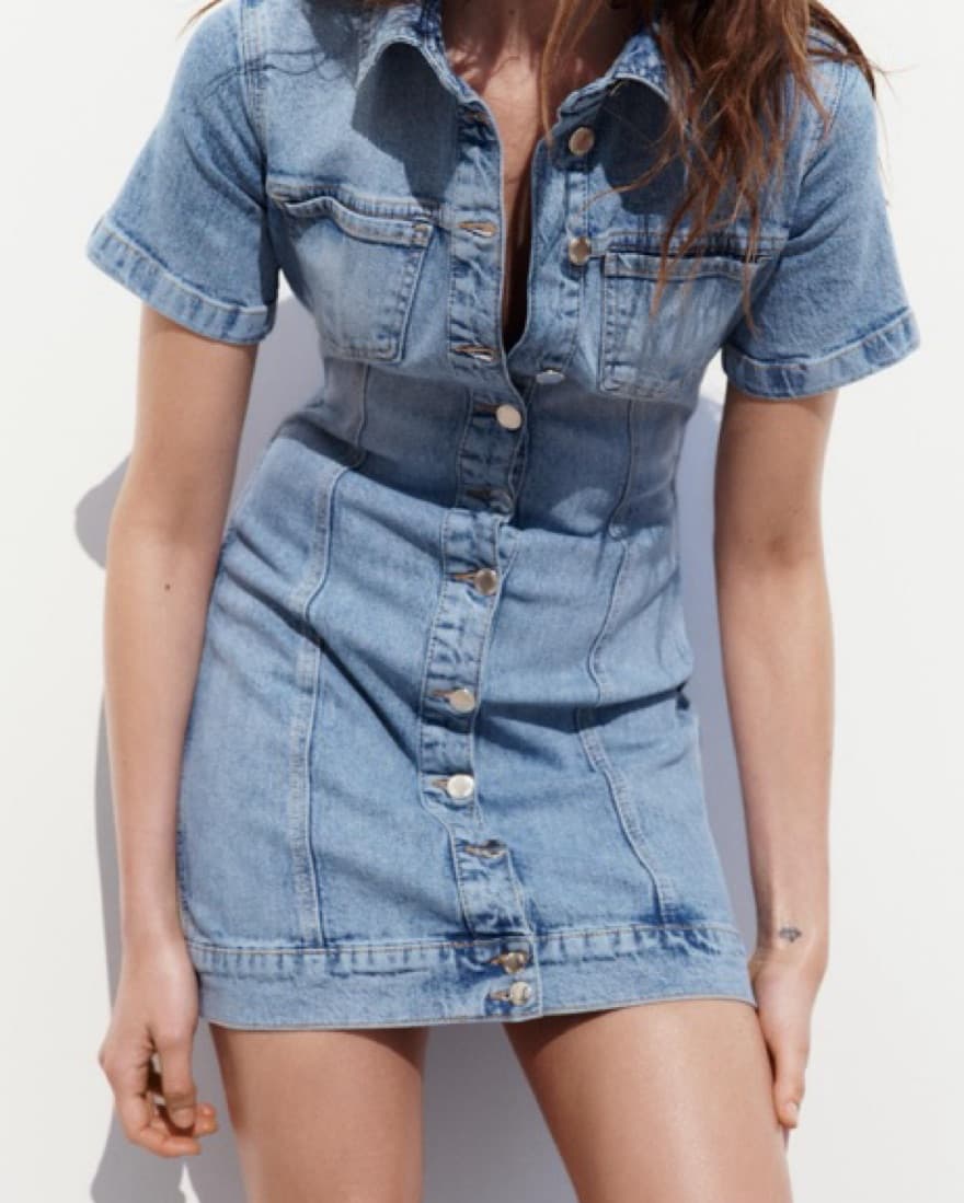Denim Mini Dress - Image 2