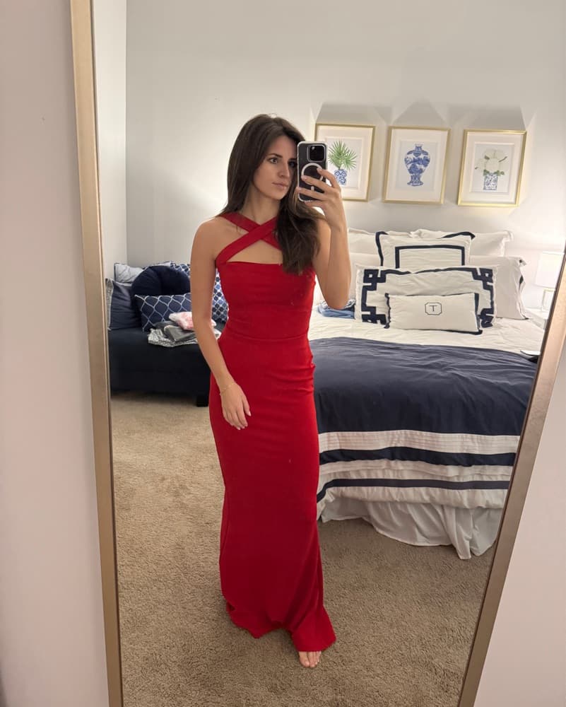 Red Revolve Formal Dress - Image 2