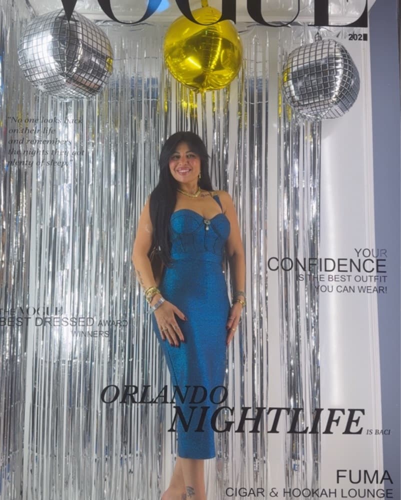 Captivating Glam Blue Dress - Image 1