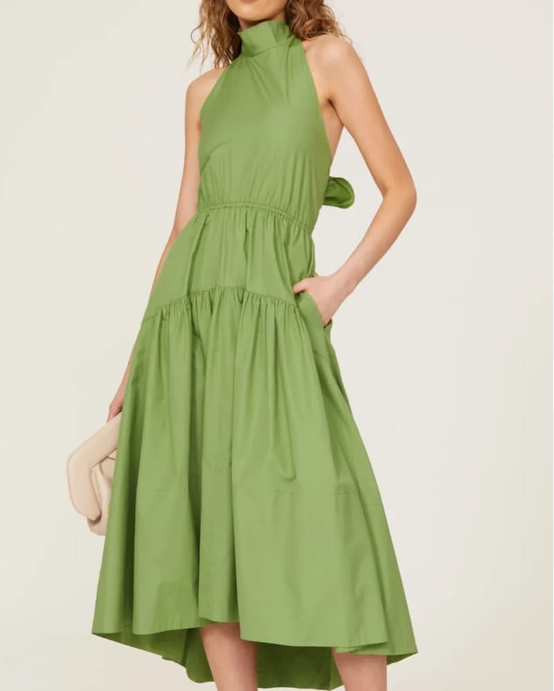 Vince High Neck Midi - Green  - Image 3