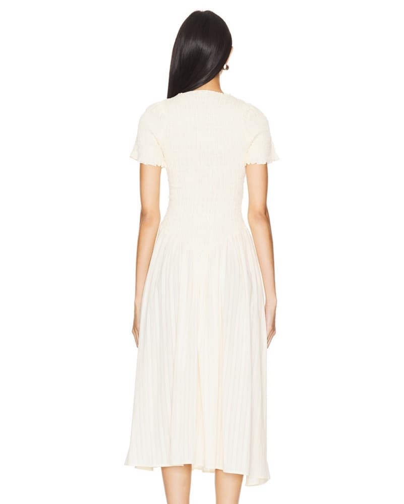 Ruched Marta Dress in Butter - Image 3