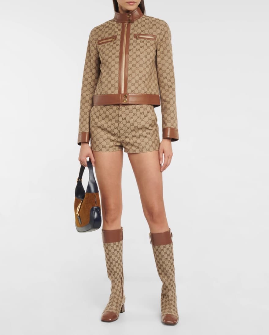 Gucci Leather Trimmed Shorts - Image 2