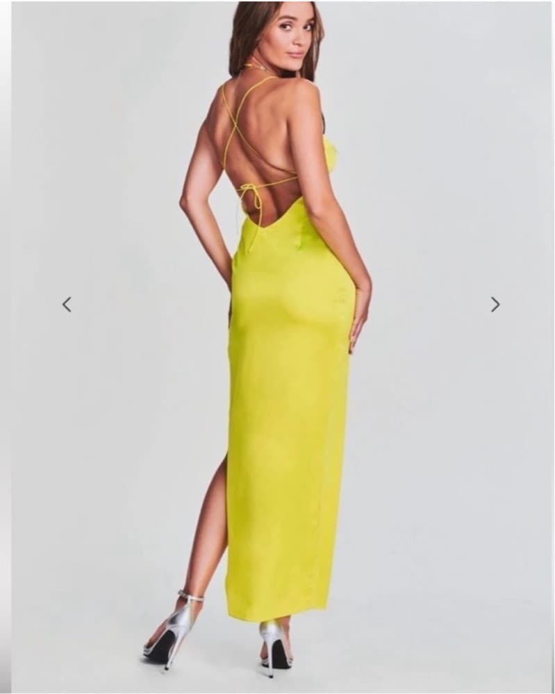 SER.O.YA Womens Celino Silk Dress - Neon - Image 3