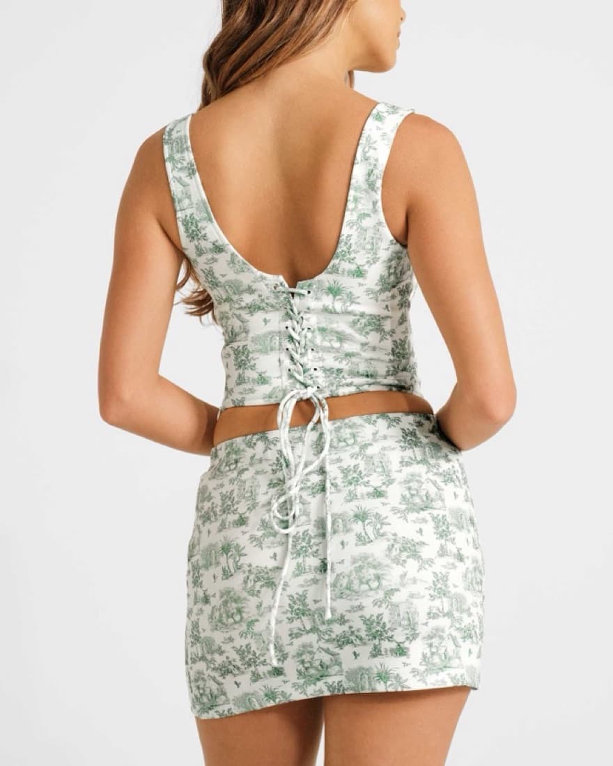Corset Top + Mini Skirt Set - Image 2
