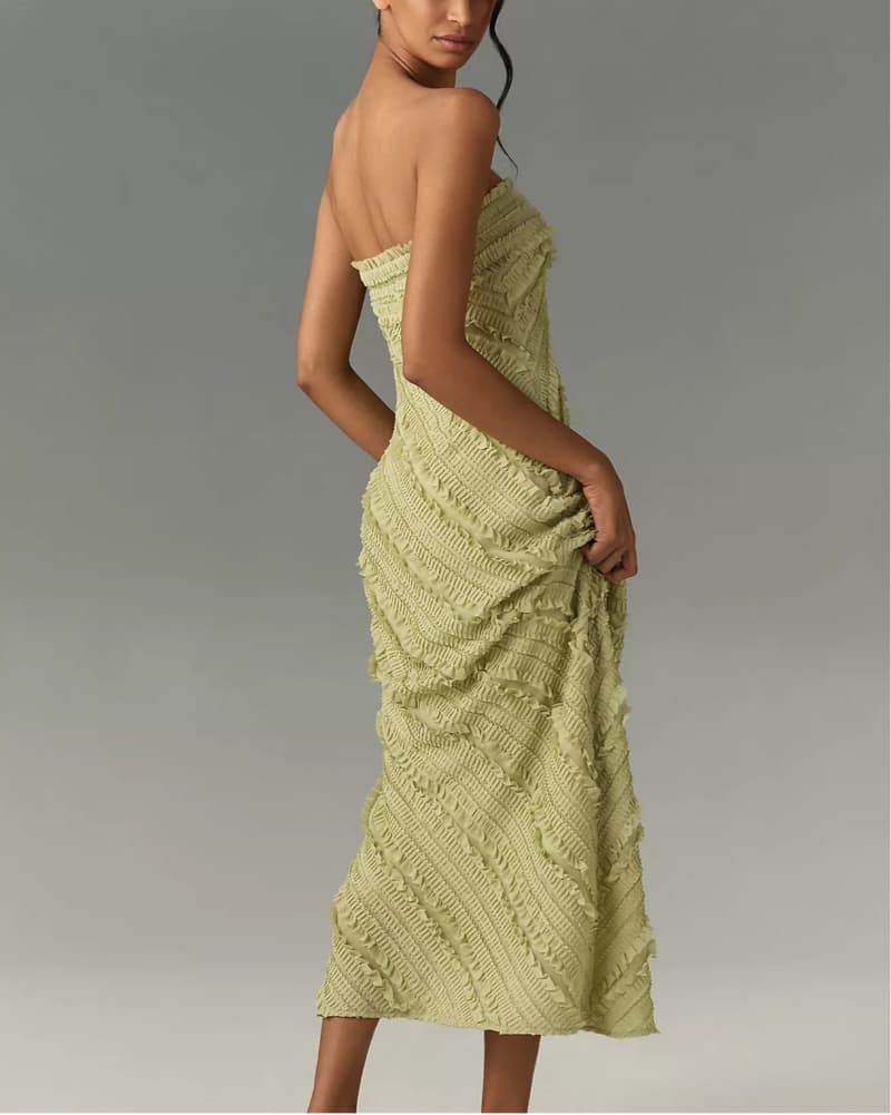 Anthropologie Strapless Midi Dress - Image 2