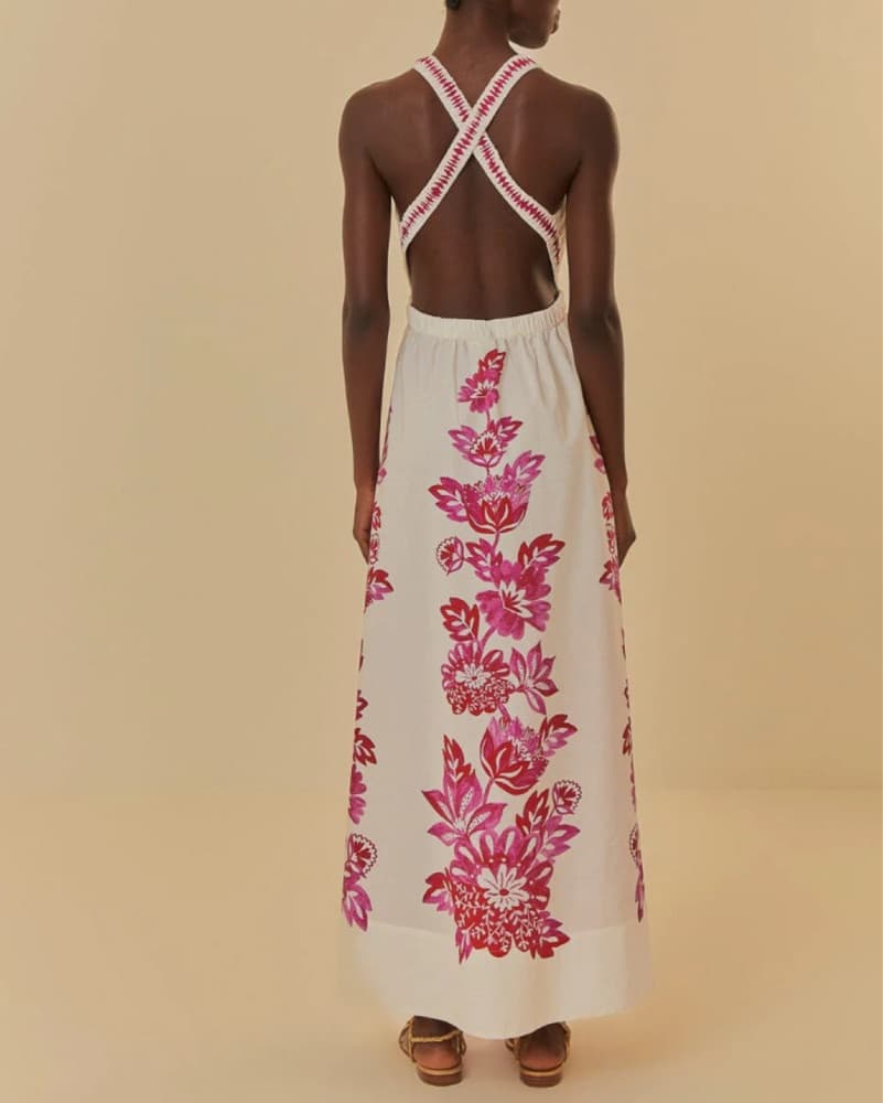 Farm Rio Flowerful Birds Maxi Dress - Image 3